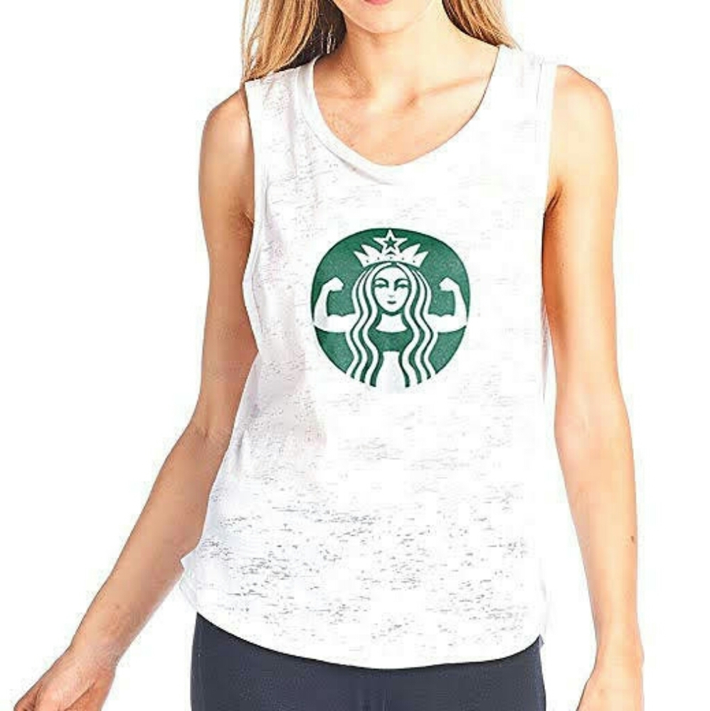 Starbucks muscle logo tank top